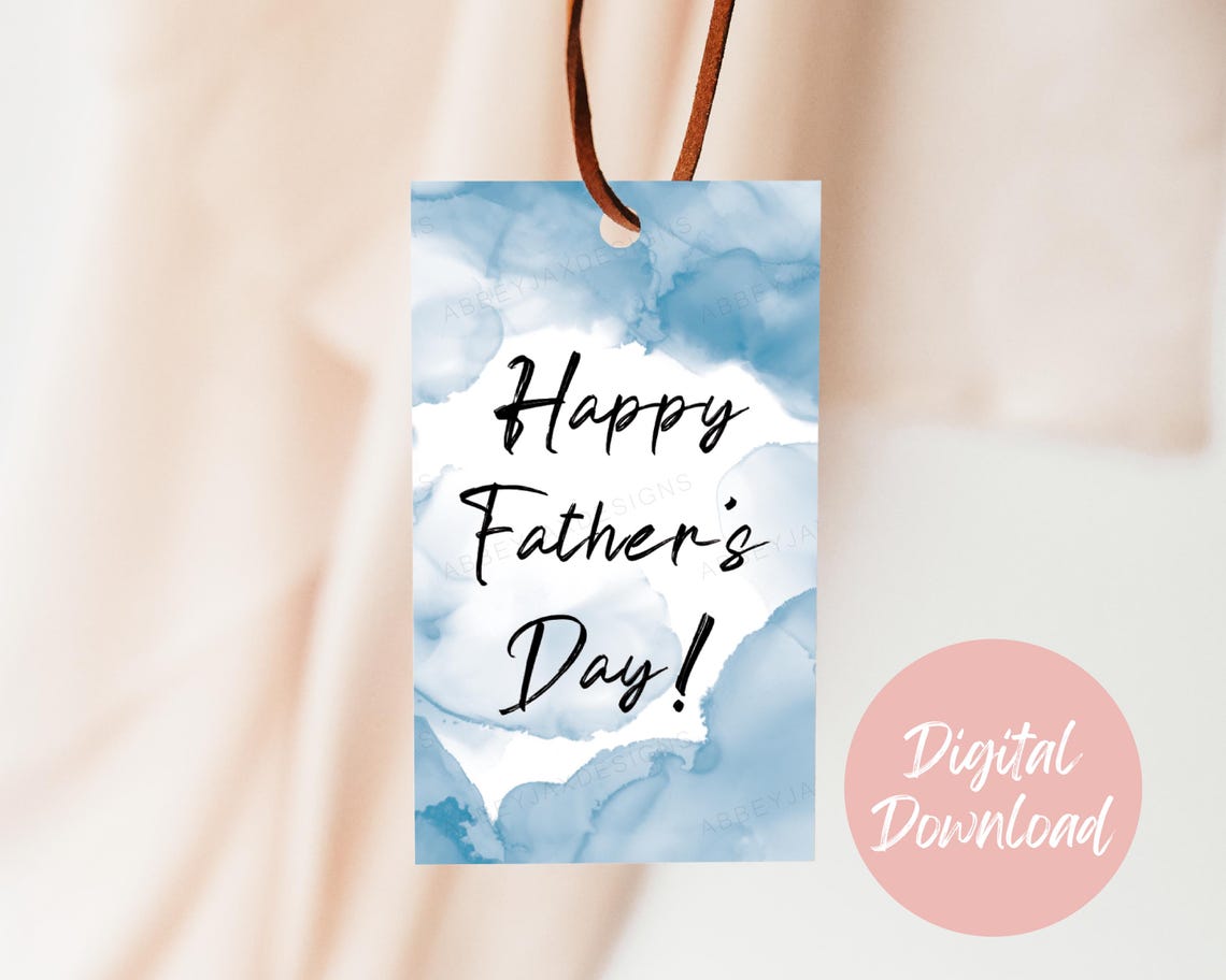 Happy Father's Day Printable Tags, Father's Day Gift Tags, Happy Father ...
