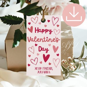 Etiquetas para el día de San Valentín, etiquetas imprimibles para el día de San Valentín, etiquetas editables para regalos del día de San Valentín, etiquetas para el día de San Valentín para la escuela, etiquetas personalizadas para regalos del día de San Valentín