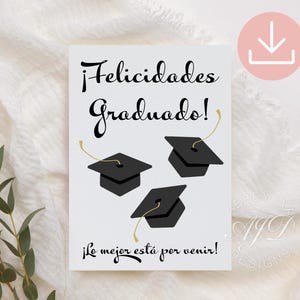 Spanish Graduation Card, Felicidades Graduado, Spanish Graduate Gifts, Congratulations Grad Card, Spanish Congrats, Graduation Greeting Card