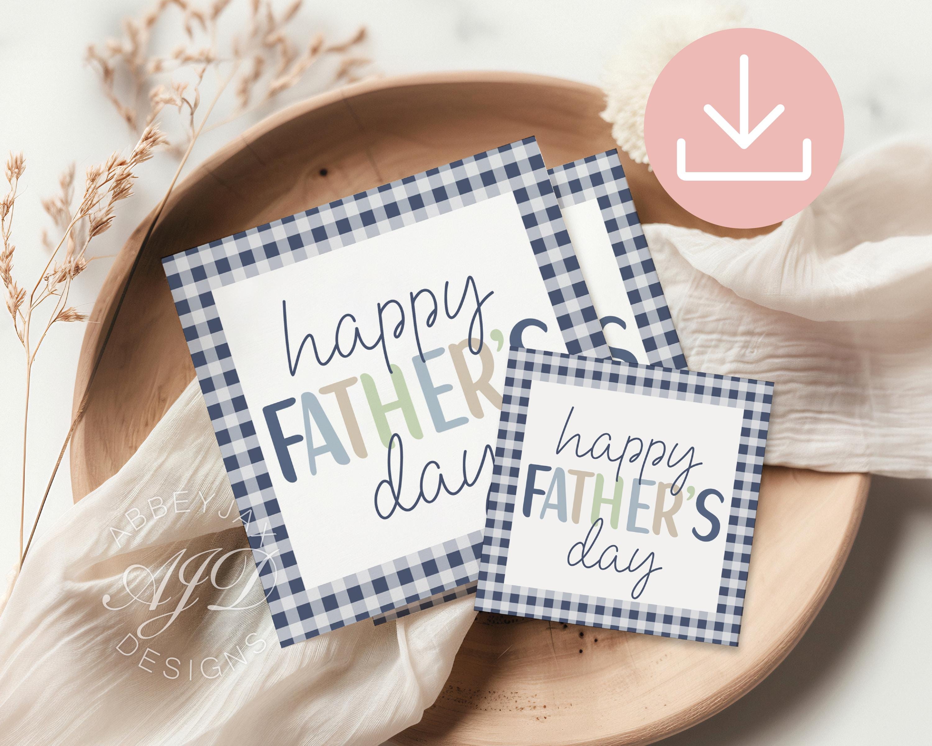 Happy Father's Day Cookie Tags, Fathers Day Printable Tag, Happy…