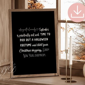Typography Printable Wall Art, Typography Print Black and White, Seasonal Wall Art Prints, Funny Typography, Autumn Poster, Fall Quote Print
