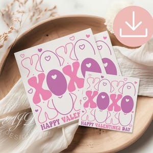 Étiquette cadeau XOXO, étiquette imprimable de la Saint-Valentin, étiquette XO Saint-Valentin, étiquette à biscuits de la Saint-Valentin, étiquettes de câlins et de bisous, fête XOXO, étiquettes cadeaux de la Saint-Valentin