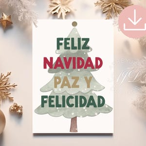 Feliz Navidad Printable Card, Spanish Christmas Cards, Feliz Navidad Christmas Card, Holiday Card Spanish, Modern Christmas Card Download