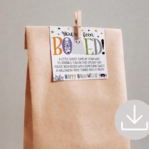 You've Been Booed Gift Tags, Halloween Cookie Tags Printables, Youve Been Boo'd Tags, Trick or Treat Favor Tags, Halloween Goodie Bag Tags image 4