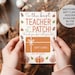 Best Teacher in the Patch Fall Tag, Fall Gift Tags for Class, Printable ...
