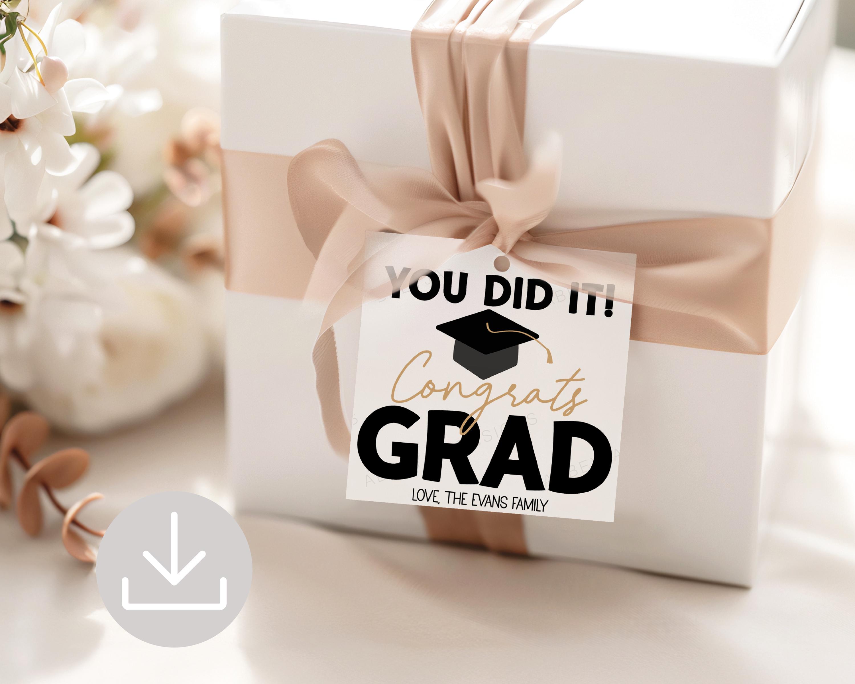 Congrats Grad Gift Tags, Graduation Cookie Tag, Printable Grad Tags ...