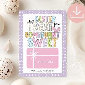 Easter Gift Card Holder Printable, Easter Treat For Some Bunny Sweet, Easter Teacher Card, Easter Bunny Card Holder, Spring Basket Fillers