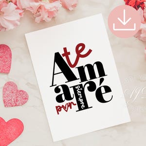 Spanische Valentinstagskarte, Spanische Liebesgeschenke, Romantische Karte Für Ihn, Valentinstagskarten, Jubiläumskarte Für Sie, San Valentin