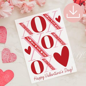 XOXO Card, Valentines Day Card Printable, Valentine's Day Gifts for Him Digital, XO Gifts, Happy Valentine's Day Card, XOXO Valentine Heart