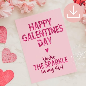 Happy Galentine&#39;s Day Card, Galentines Day Greeting Card, Valentine Cards for Friends, Galentines Card Digital, Galentines Printable Decor