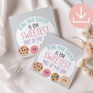 Lehrer süße Leckerei Etiketten, Lehrer Cookie Tags, Lehrer Geschenkanhänger zum Ausdrucken, Schulanfang Geschenkanhänger, Lehrer Wertschätzung, Klassenzimmer Geschenke