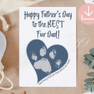 Carte fête des pères papa chien, carte papa chien, cadeaux papa chat, carte fête des pères imprimable, cadeau papa fourrure, meilleur chien papa, cadeaux chien papa pour homme