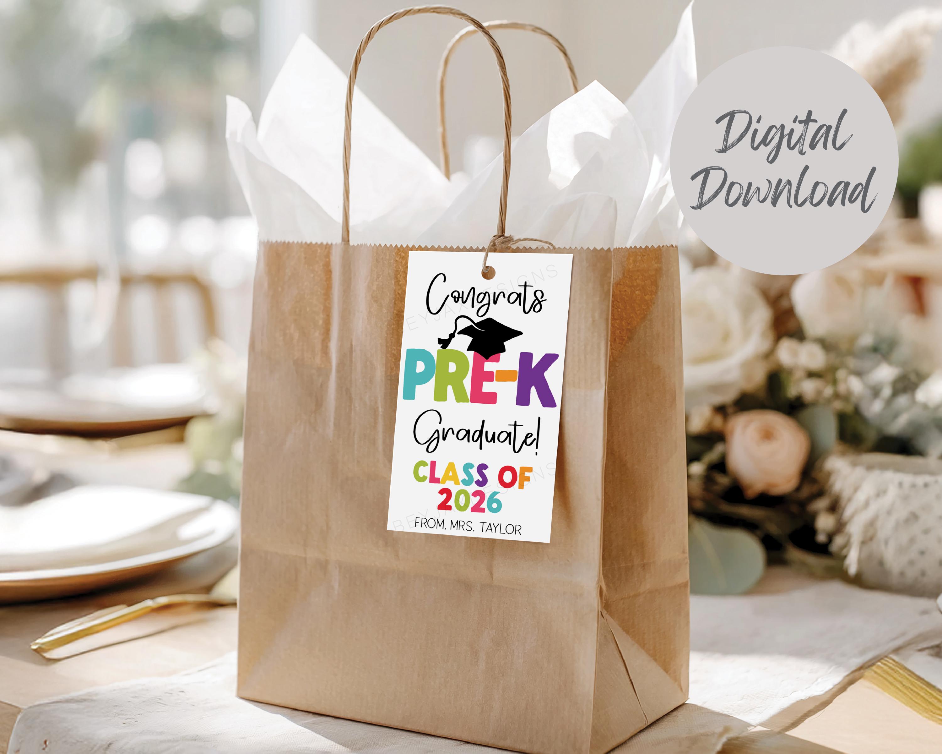 Pre-k Graduation Gift Tags, Pre K Class of 2026, Congratulations ...