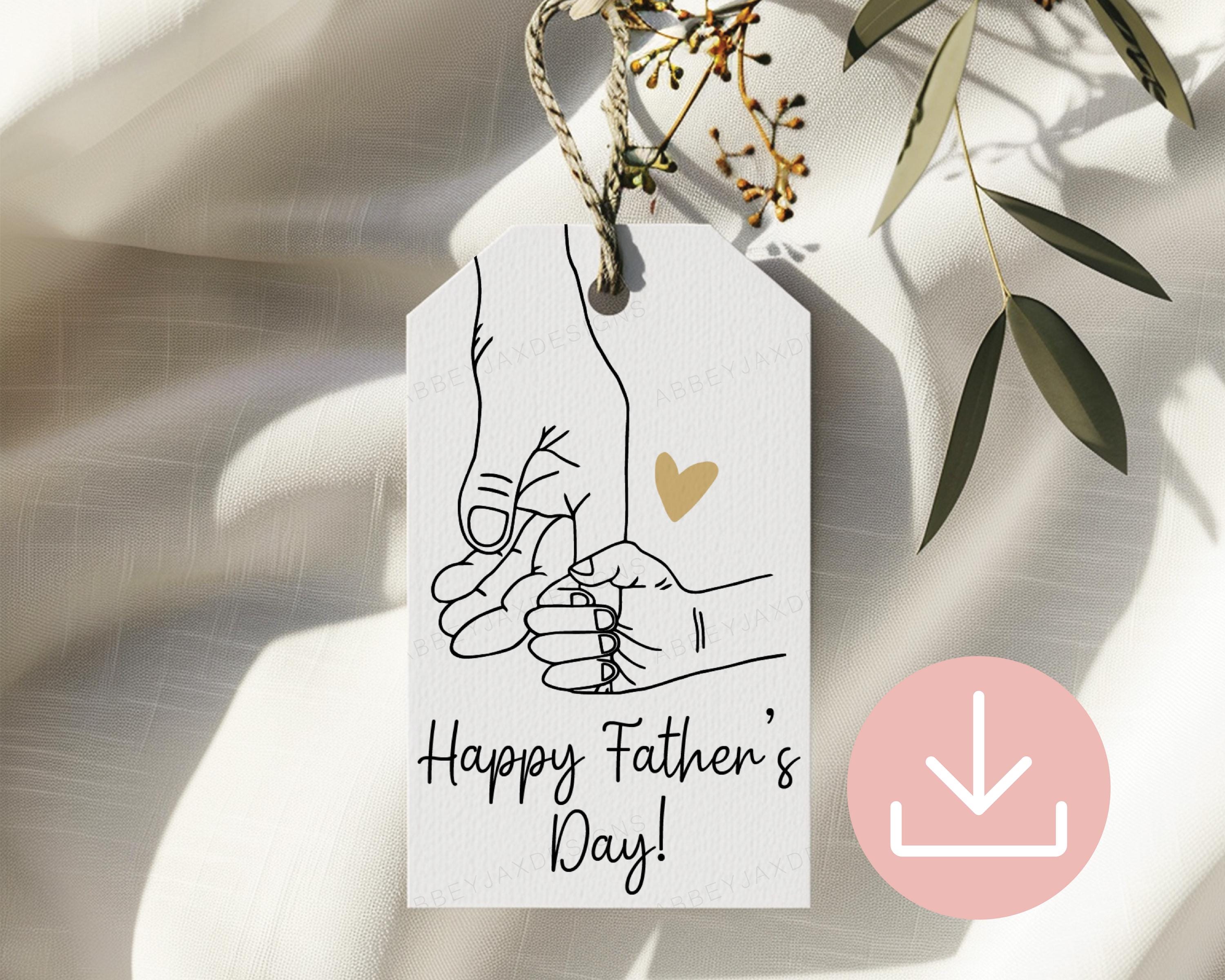 Happy Fathers Day Gift Tag, Father's Day Tags Printables, Daddy Tag ...