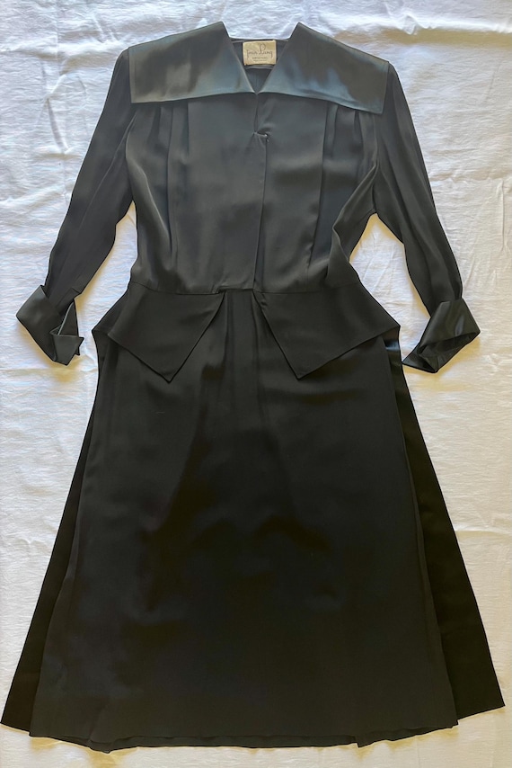 1940’s Vintage Black Dress - Jean Lang Original - image 1