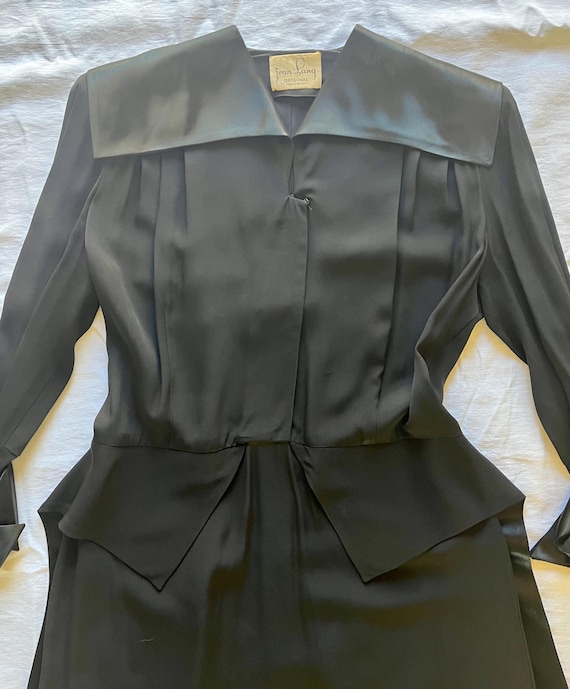 1940’s Vintage Black Dress - Jean Lang Original - image 2