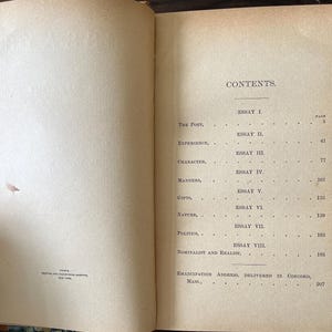 Emerson’s Essays Volume II - 1889 image 7