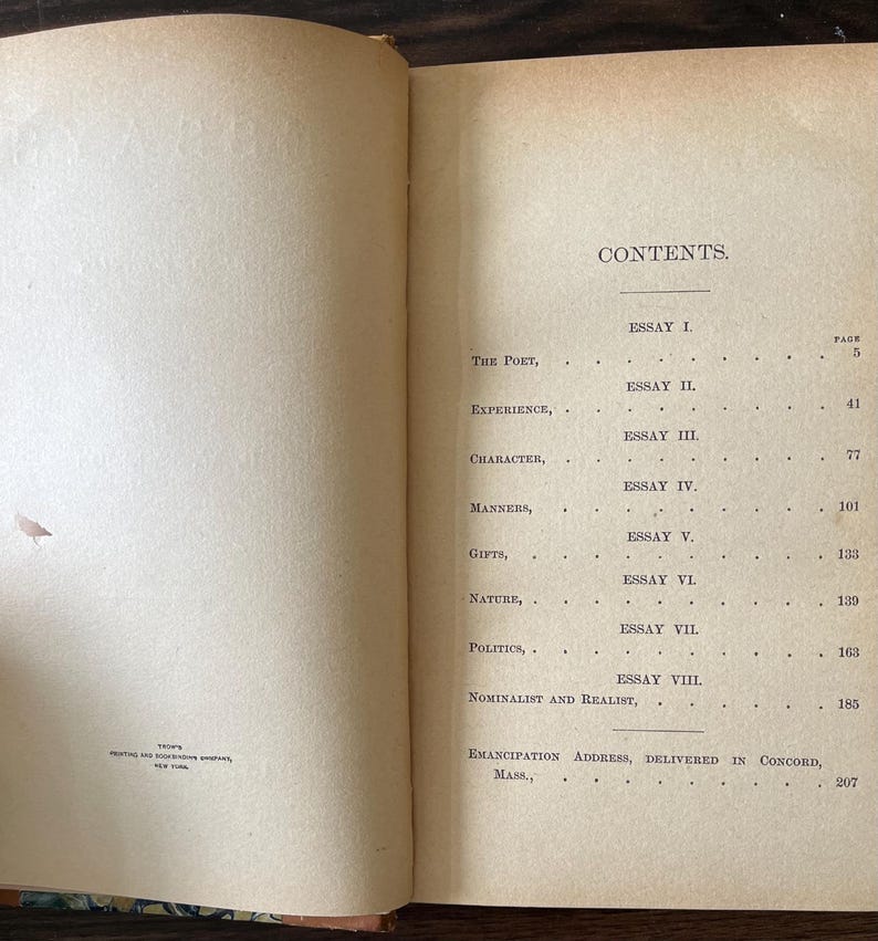 Emerson’s Essays Volume II - 1889 image 7
