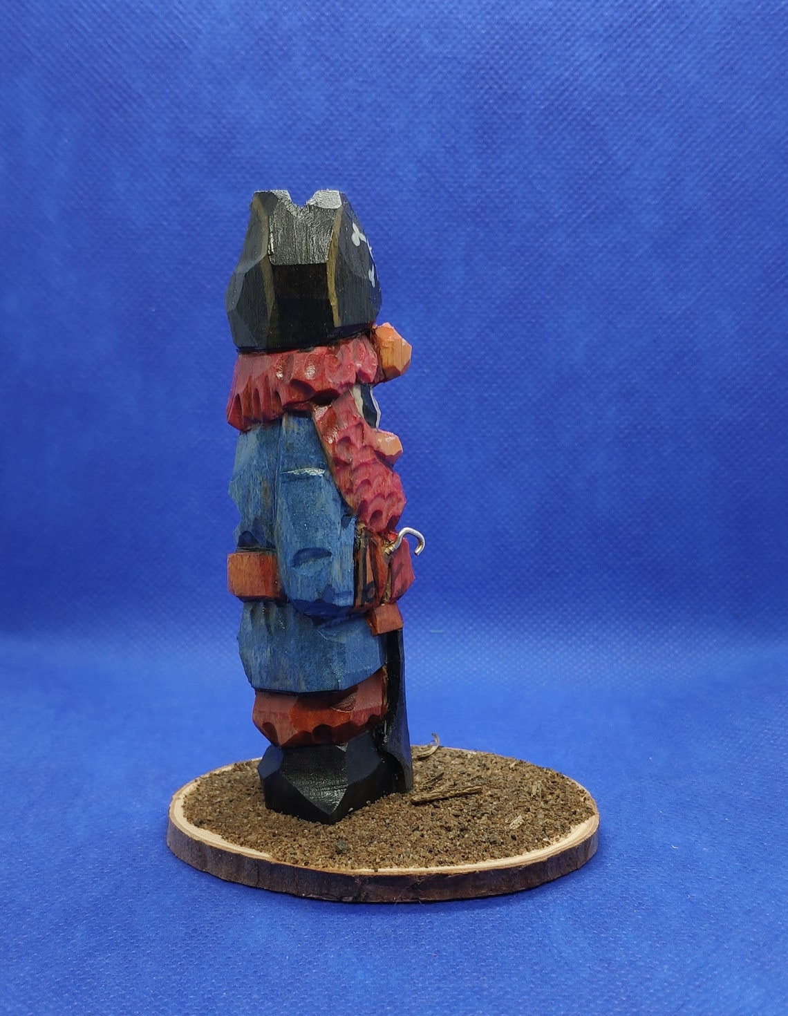 Hand wood carved and painted pirate carving Etsy