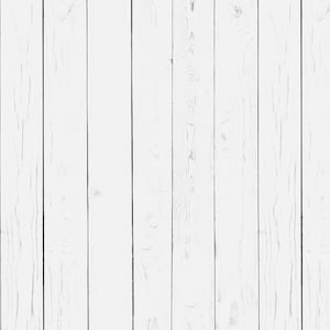 Aging White Painted Wooden Planks Backdrop ⋅ Realistic Wood Background for Photography DIY Portrait Photo Flat Lay ⋅ Vinyl Floor Drop