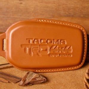 Cover for Tacoma TRD 4x4 Off Road Key Fob Cover, Leather Keychain Keyless remote Holder, Custom Logo & Colors, Birthday Gift