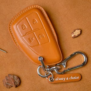Chevrolet Silverado Key Fob Cover, Leather Key Case For Chevrolet Colorado, ZR2, High Country, LT Trail Boss, Chevy Accessories,Gift For Dad
