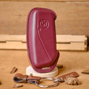 BMW Leather Key Fob Cover, Custom Key Case For BMW 3 5 7 Series X1 X3 X5 M3 M5 G20 G30 F Series, Luxury Car Key Holder, Gift For Dad