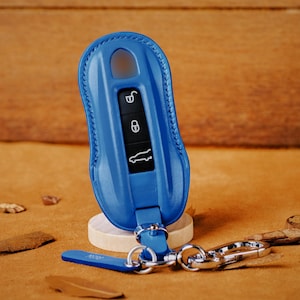 All Types Key Fob Cover For Porsche, Leather Key Case Fits Macan Cayenne Panamera Taycan Cayman 911, Porsche Accessories, Gift For Him