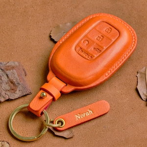 Accord Leather Key Fob Cover, Custom Key Case For Civic, HR-V, CR-V, Pilot, Passport, Personalized Key Case Gift, Car Accessories