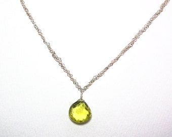 Devona - Lemon quartz and crystal quartz necklace