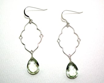 Noella - Green amethyst earrings
