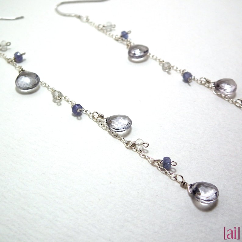 Liora Grey topaz, tanzanite, and white topaz earrings image 3