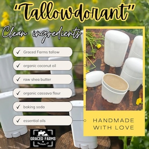 Handmade Tallow Deodorant: Grass-Fed, All-Natural