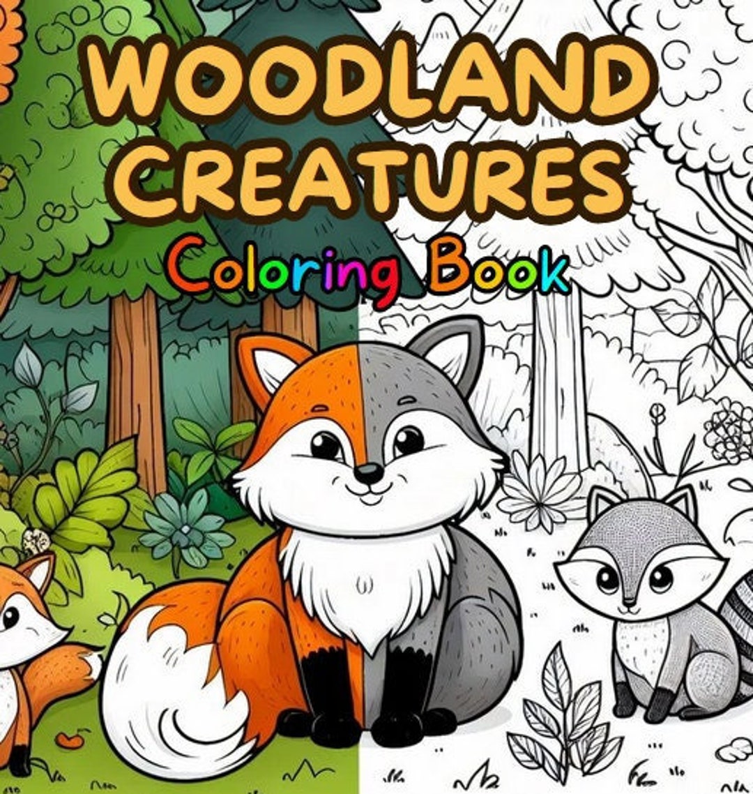60 Woodland Creatures Coloring Pages. Simple, Fun, and Easy Designs ...