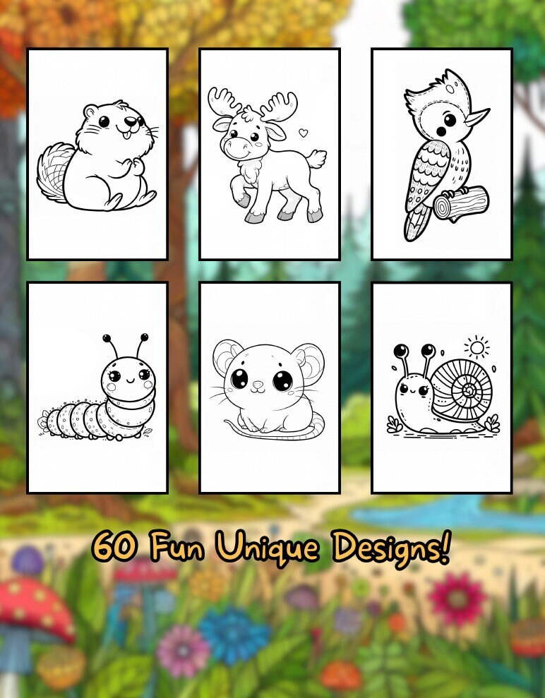 60 Woodland Creatures Coloring Pages. Simple, Fun, and Easy Designs ...