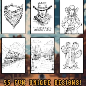 55 Wild West Coloring Sheets, Western Coloring Pages, Cowboy Coloring Pages, Printable Western Coloring Pages, PDF | Digital Download