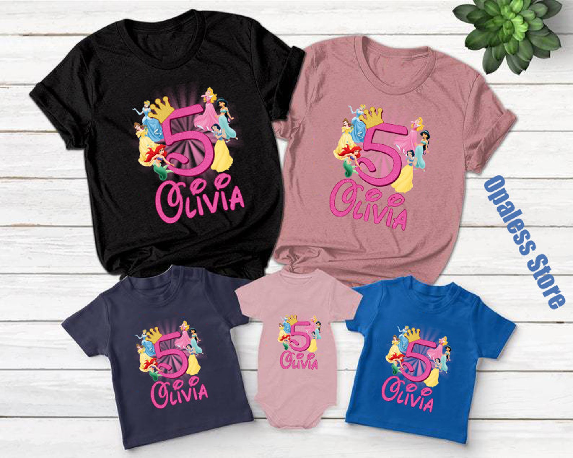Disney Prinzessin Geburtstag Familie Matching Passende Party T-Shirt Disney Prinzessin Geburtstag Familie Matching Passende Party T-Shirt