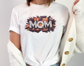 Trendiges Mama-Graffiti-Kunst-T-Shirt, einzigartiges Muttertagsgeschenk, mutige urbane Mütter lieben stilvolles Streetwear-Mode-Top, feiern Sie den Muttertag mit Stil