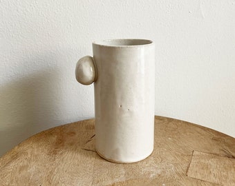 Knob Bud Vase - White