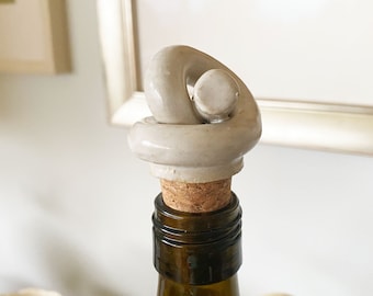 Ceramic Knot Wine Topper