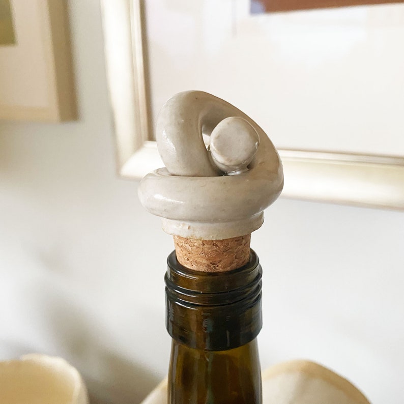 Ceramic Knot Wine Topper image 1