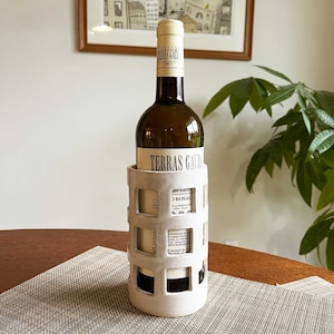 Ceramic Wine Cage White image 1