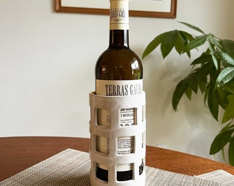 Jaula de vino de cerámica - Blanco