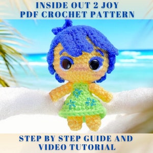 Crochet Joy Amigurumi Pattern,Crochet Joy Pattern,Joy Amigurumi Doll,Detailed PDF & Video Guide,DIY Step-by-Step Instructions for Beginners