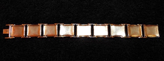 Vintage Bracelet 1940’s Machine Age with Faux Ame… - image 5