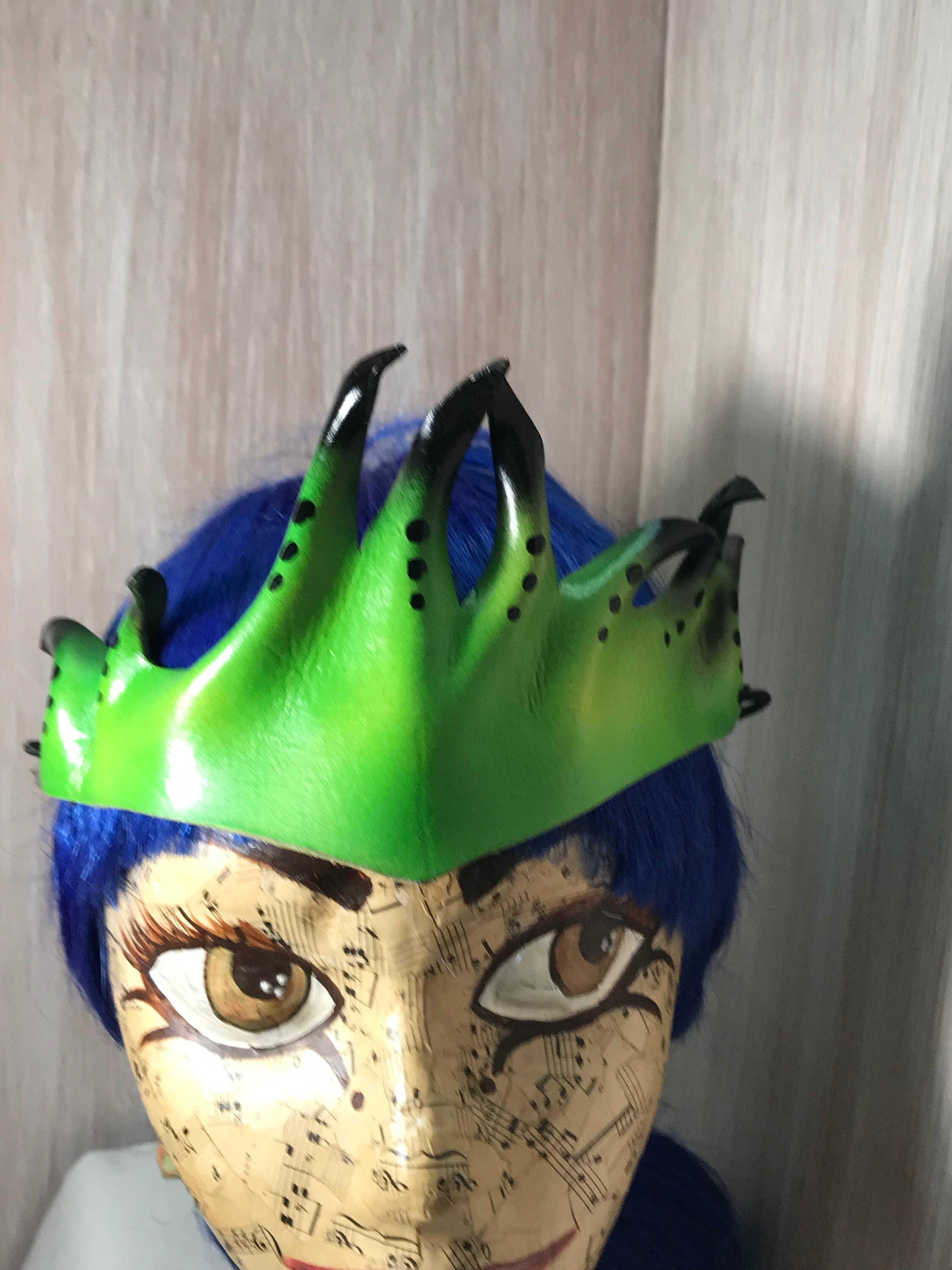 Glow in the Dark Alien, Alien Sci-fi, Cosplay Crown, Leather Headpiece ...