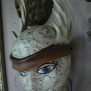 Antlers, deer costume, Christmas Reindeer leather headpiece accessory