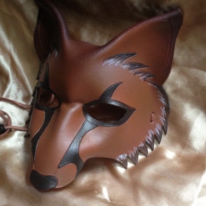 FOX mask, leather mask by faerywhere image 2