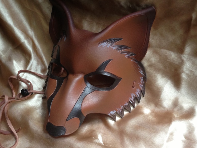 FOX mask, leather mask by faerywhere image 2