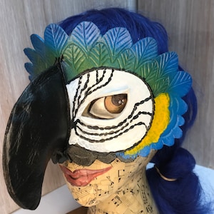 Máscara de pájaro martín pescador Máscaras de animales imprimibles